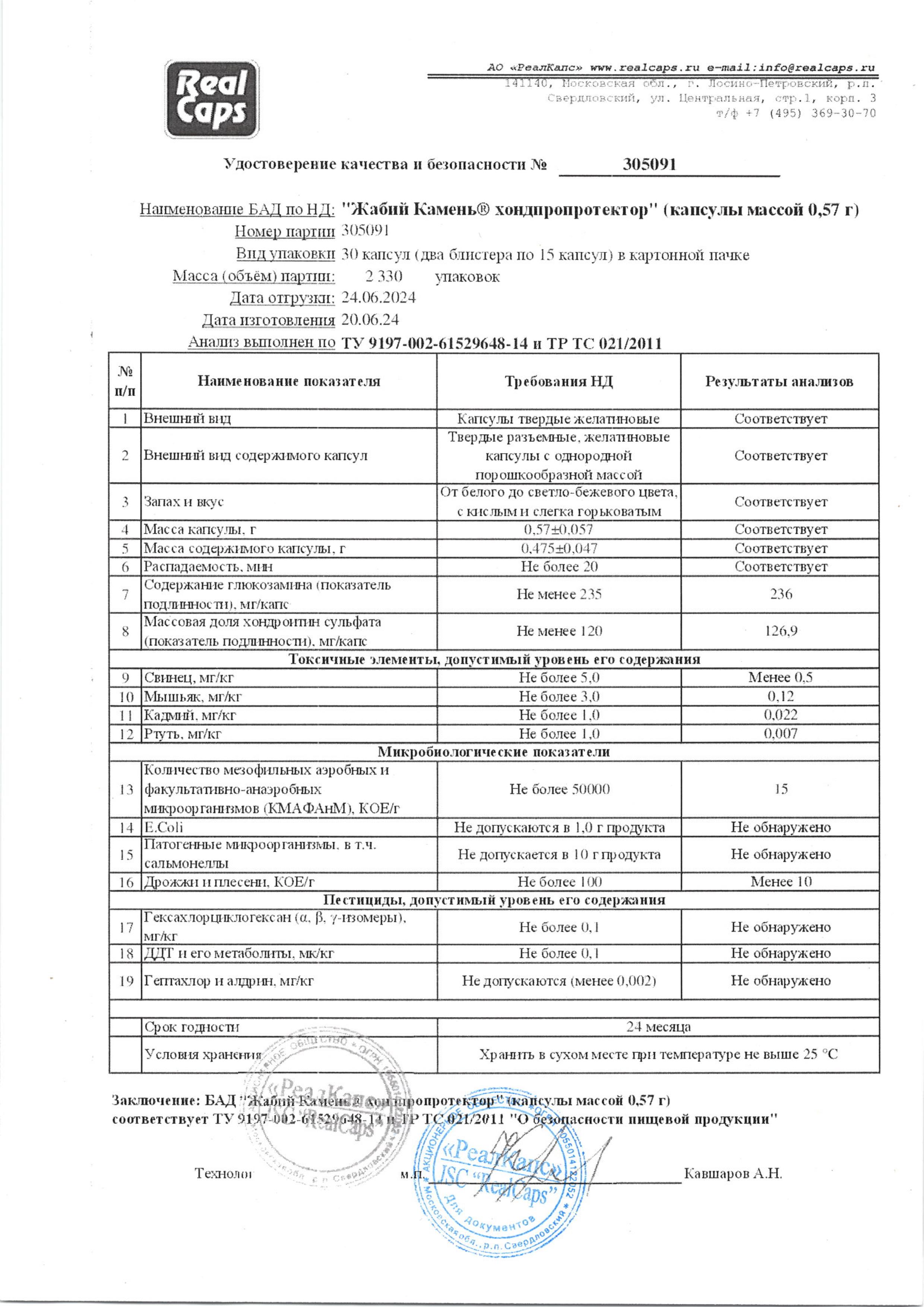 Паспорт №305091